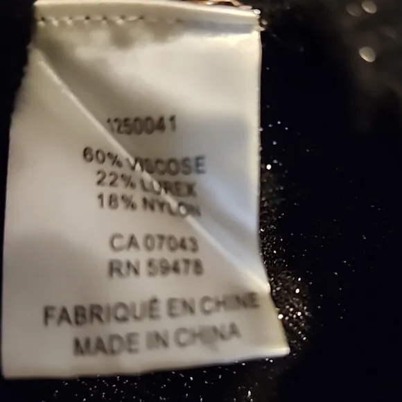 House Of Harlow 1960 Striped Black, Gray, Silver Knit Stretch Sweater Sz M - Picture 7 of 9